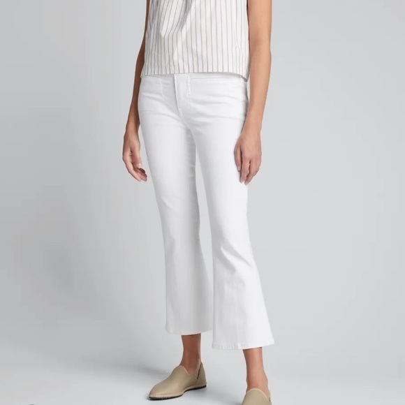 Frame Denim White Le Hardy Crop Flare Jeans 25 - Picture 2 of 10